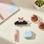 Pink Rhinestone Cat Hair Claw Clip