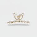 Pearl Beaded Butterfly Hair Claw Clip