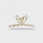 Pearl Beaded Butterfly Hair Claw Clip