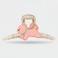 Cute Bear Charm Clear Acrylic Hair Claw