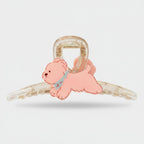 Cute Bear Charm Clear Acrylic Hair Claw