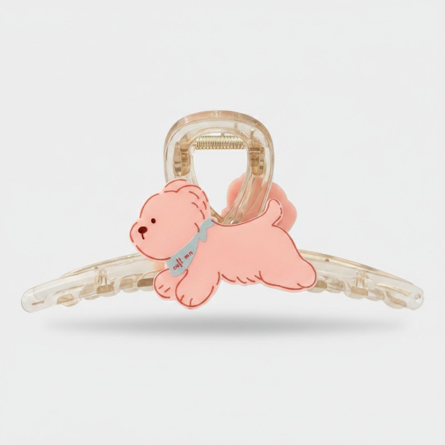 Cute Bear Charm Clear Acrylic Hair Claw