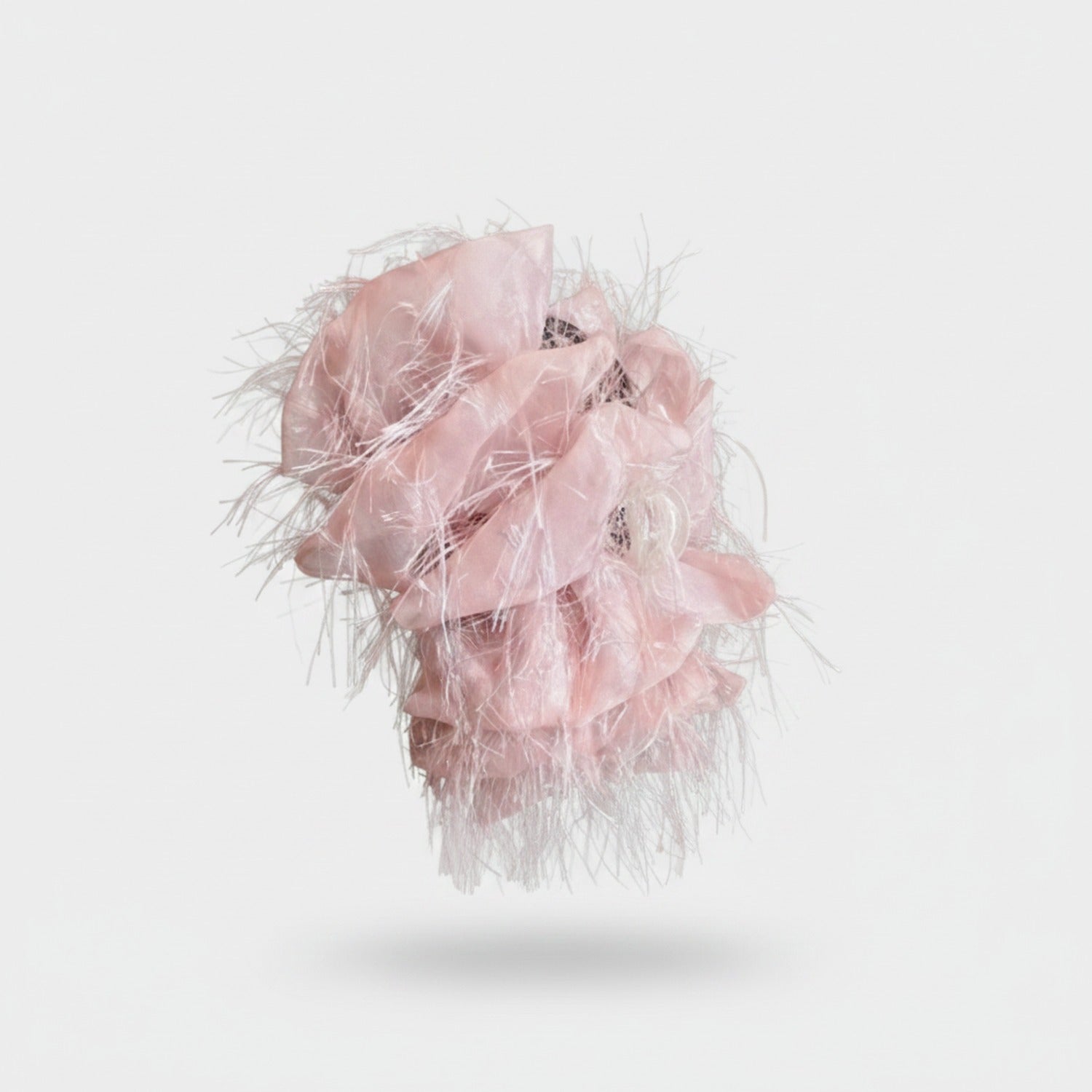 Pink Feather Hair Claw Clip