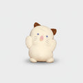 Adorable Cream Cat Plush Toy With Brown Ears