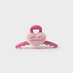 Pink Velvet Heart Hair Claw Clip