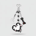 Black Spiky Heart Charm Acrylic Keyring