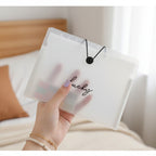 Translucent Accordion File Folder With String Closure