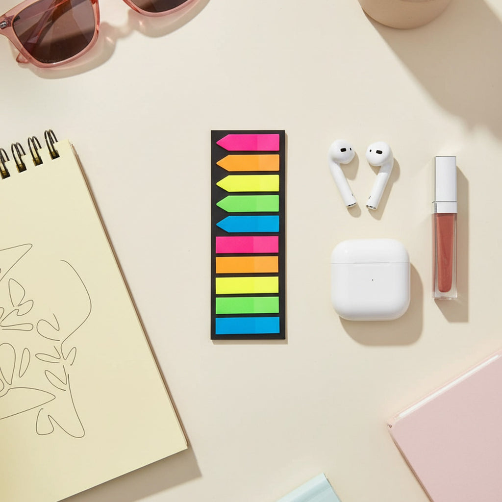 Neon Arrow Sticky Notes Rainbow Pack