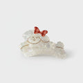 Cloud Hair Claw With Red Bow