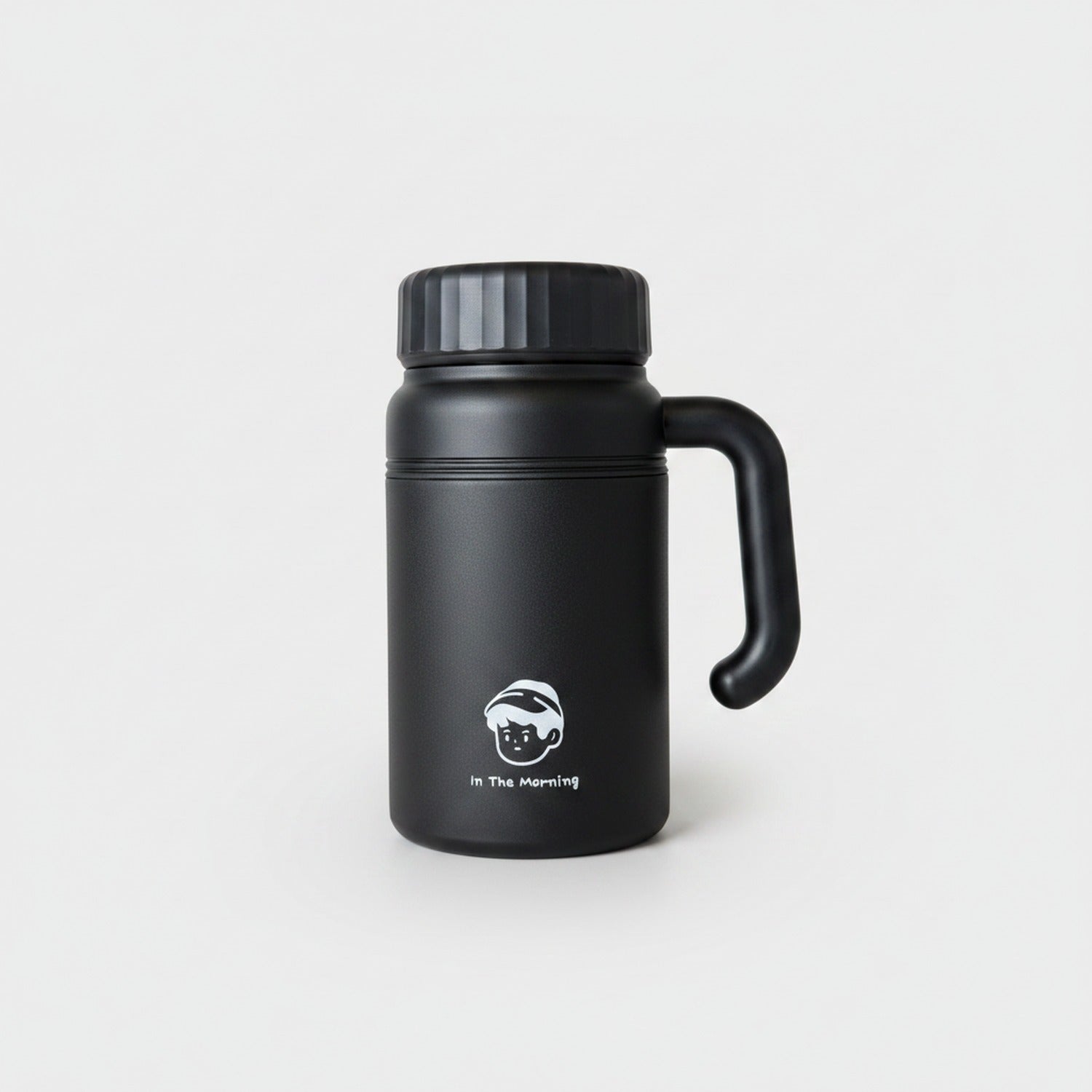Black Insulated Tumbler With Handle Character Design