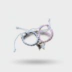 Butterfly Charm Braided Rope Bracelet Set