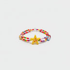 Colorful Beaded Bracelet With Yellow Star Charm