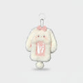 Fluffy Bunny Pink Bow Phone Charm
