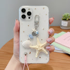 Starfish Shell Charm Acrylic Keyring Set