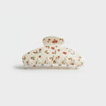 Floral Rose Cream Hair Claw Clip