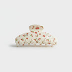 Floral Rose Cream Hair Claw Clip