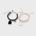 Ghost Charm Braided Rope Bracelet Set