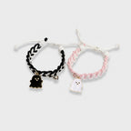 Ghost Charm Braided Rope Bracelet Set