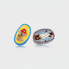 Blue Oval Hair Claw Clips With Cute Characters
