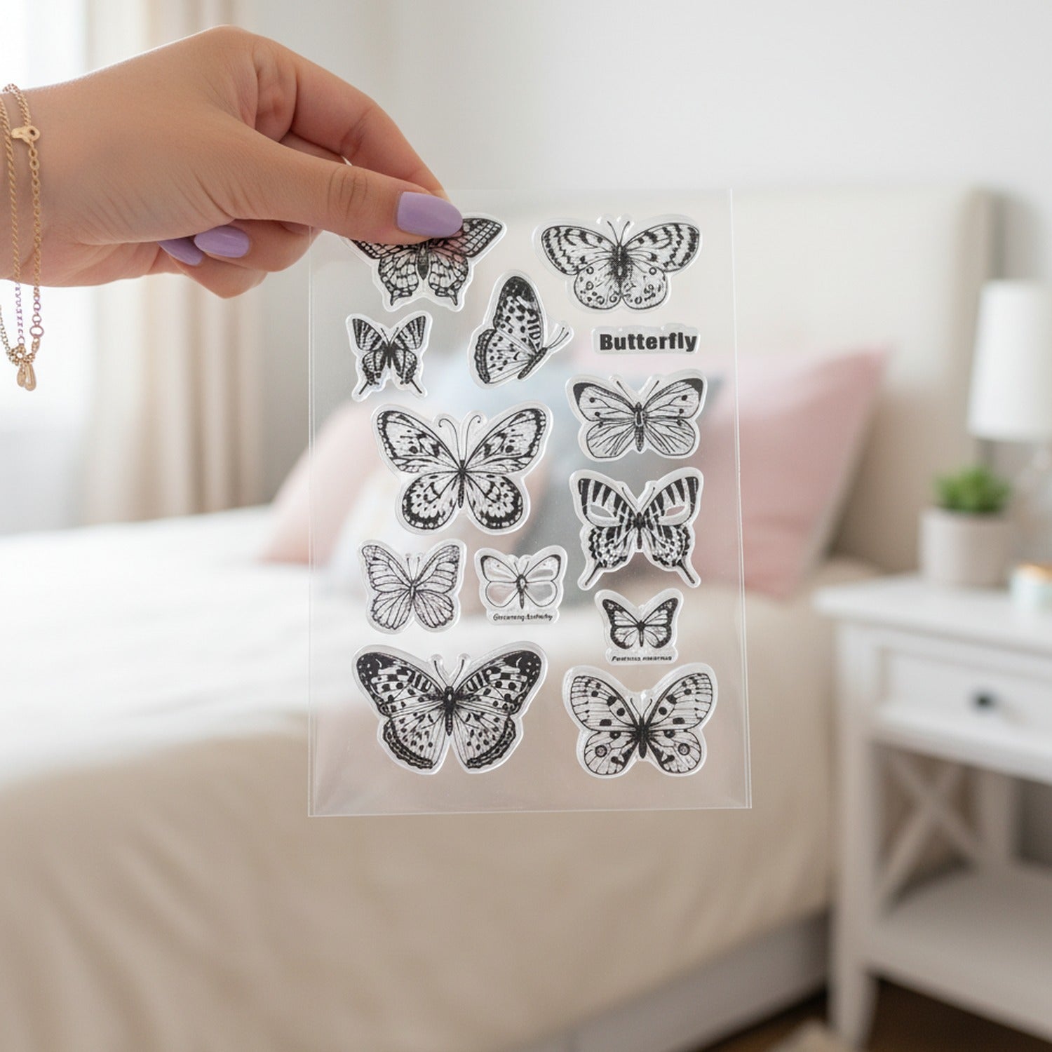 Butterfly Clear Sticker Sheet Collection
