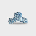 Blue Ruched Fabric Hair Claw Clip