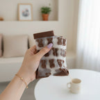 Brown Teddy Bear Crew Socks