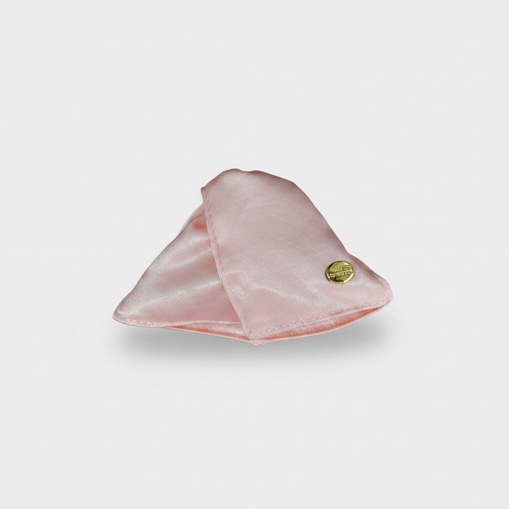 Pink Velvet Hair Claw With Gold Charm