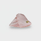Pink Velvet Hair Claw With Gold Charm