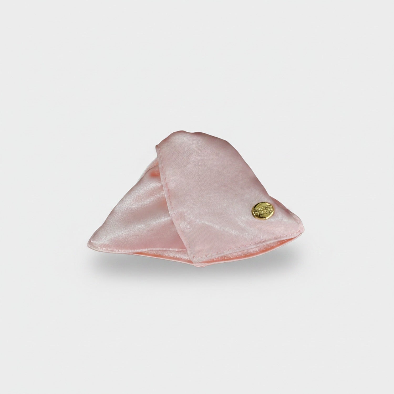 Pink Velvet Hair Claw With Gold Charm