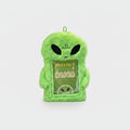 Lime Green Fuzzy Alien Photo Card Charm