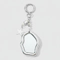 Cloud Mirror Acrylic Keyring With Star Charm