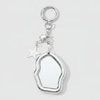 Cloud Mirror Acrylic Keyring With Star Charm