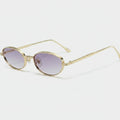 Oval Gold Frame Gradient Purple Sunglasses