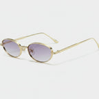 Oval Gold Frame Gradient Purple Sunglasses