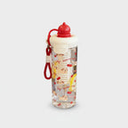 Happy Time Clear Water Bottle With Red Bow Handle