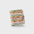 Tweed Button-Charm Square Notebook - Gentle Fabric Multi-Color (includes 20 inner pages)