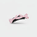 Pink Striped Cherry Hair Claw Clip