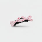 Pink Striped Cherry Hair Claw Clip