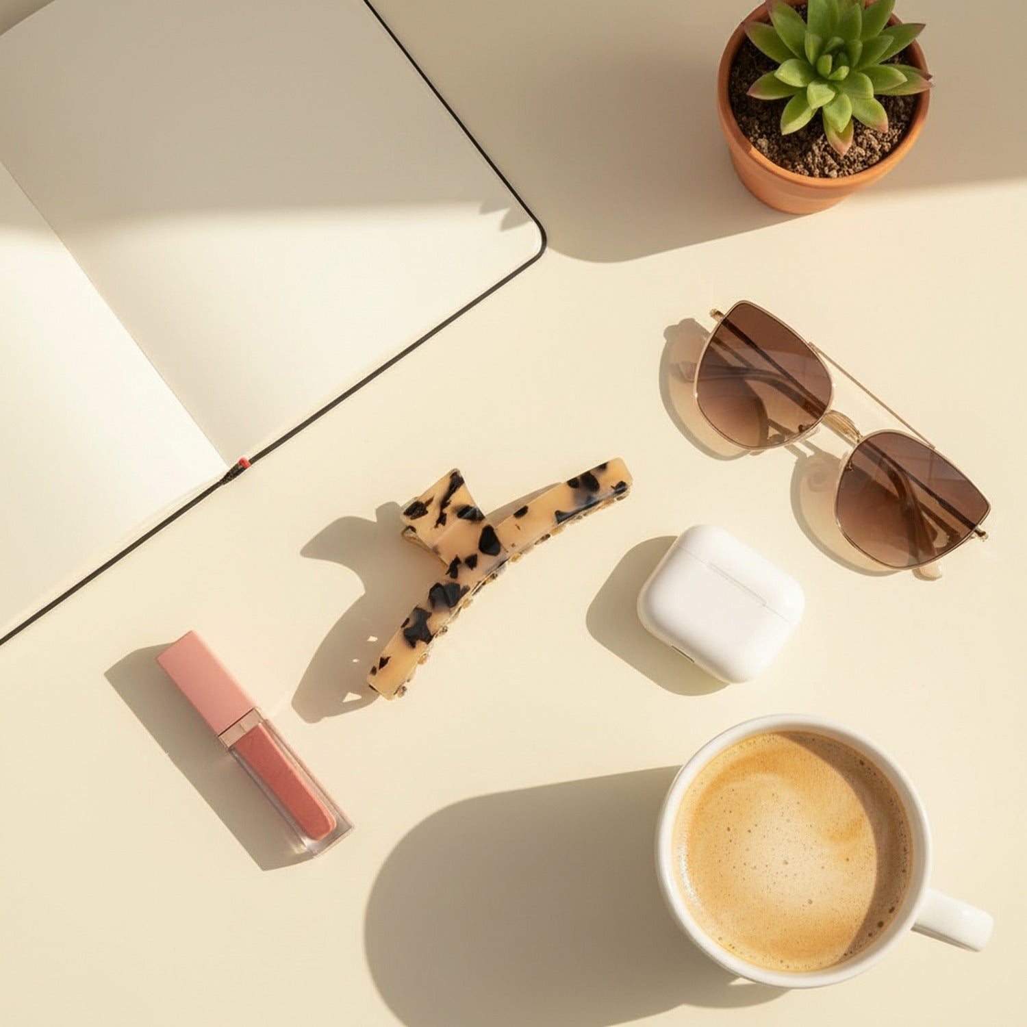 Tortoiseshell Claw Hair Clip Brown