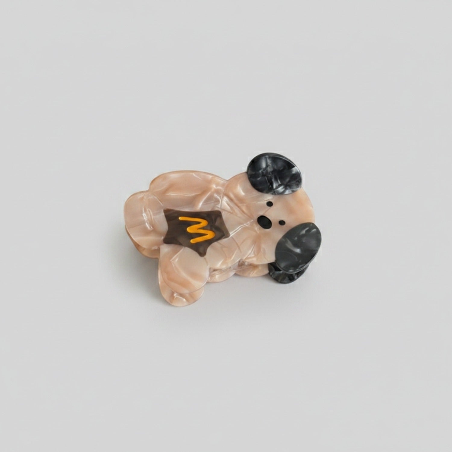 Cartoon Bear Hair Claw Clip With Lightning Bolt