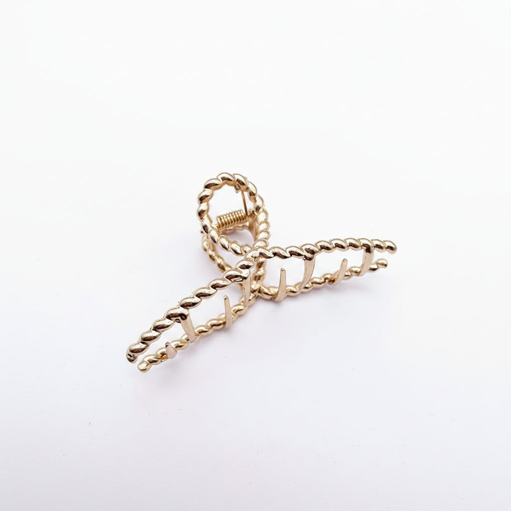 Gold Twisted Chain Hair Claw Clip