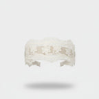 Delicate Lace Floral Crown Headband White