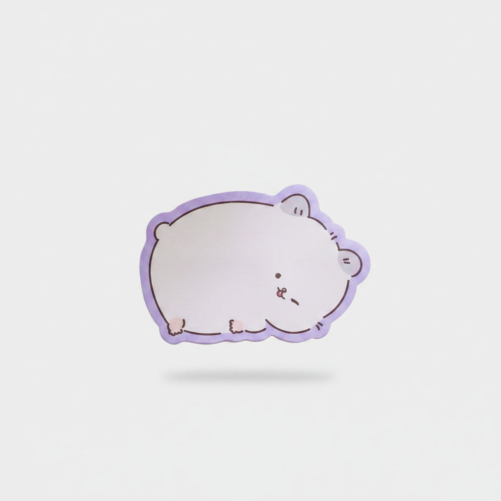 Cute Purple Bear Cloud Sticky Notes Pad