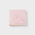 Cute Sleeping Bunny Pink Hardcover Notebook