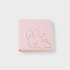 Cute Sleeping Bunny Pink Hardcover Notebook