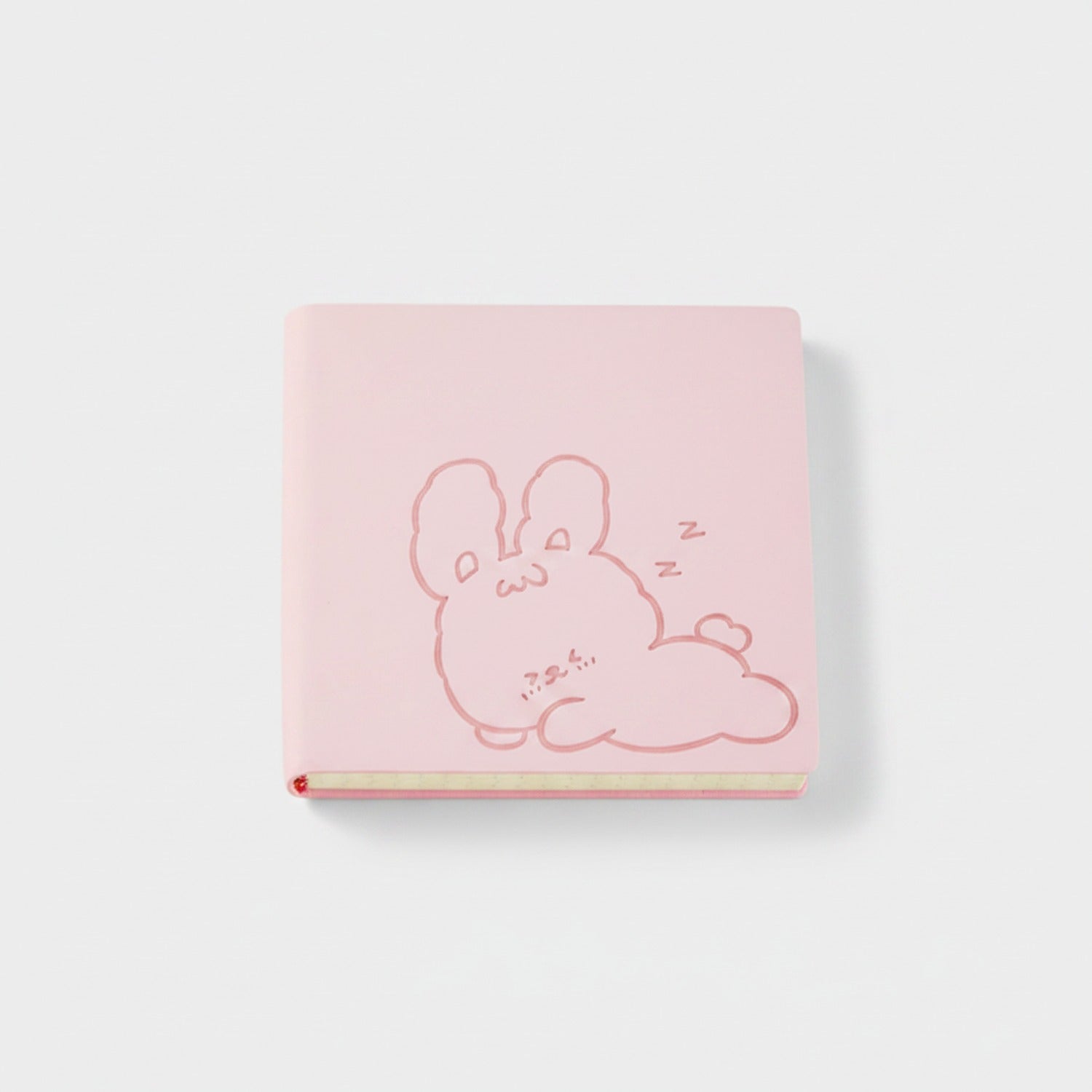 Cute Sleeping Bunny Pink Hardcover Notebook