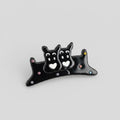 Black Cat Heart Rhinestone Hair Claw