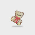 Teddy Bear Hair Claw With Pink Bow