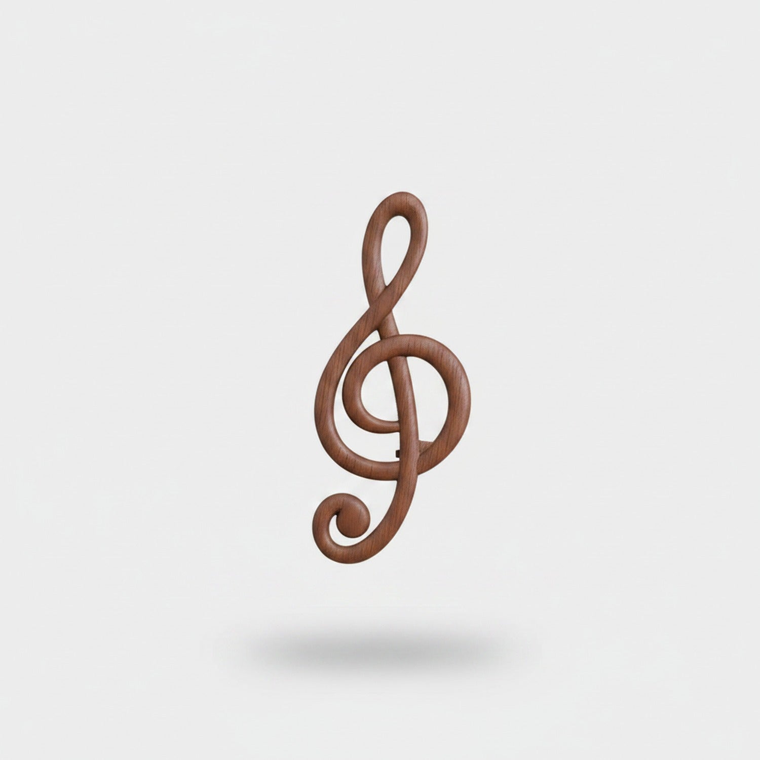 Wooden Treble Clef Music Hair Claw