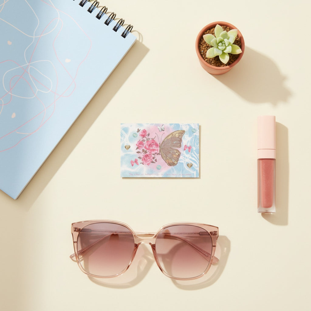 Butterfly Flower Letter Writing Paper Set Blue